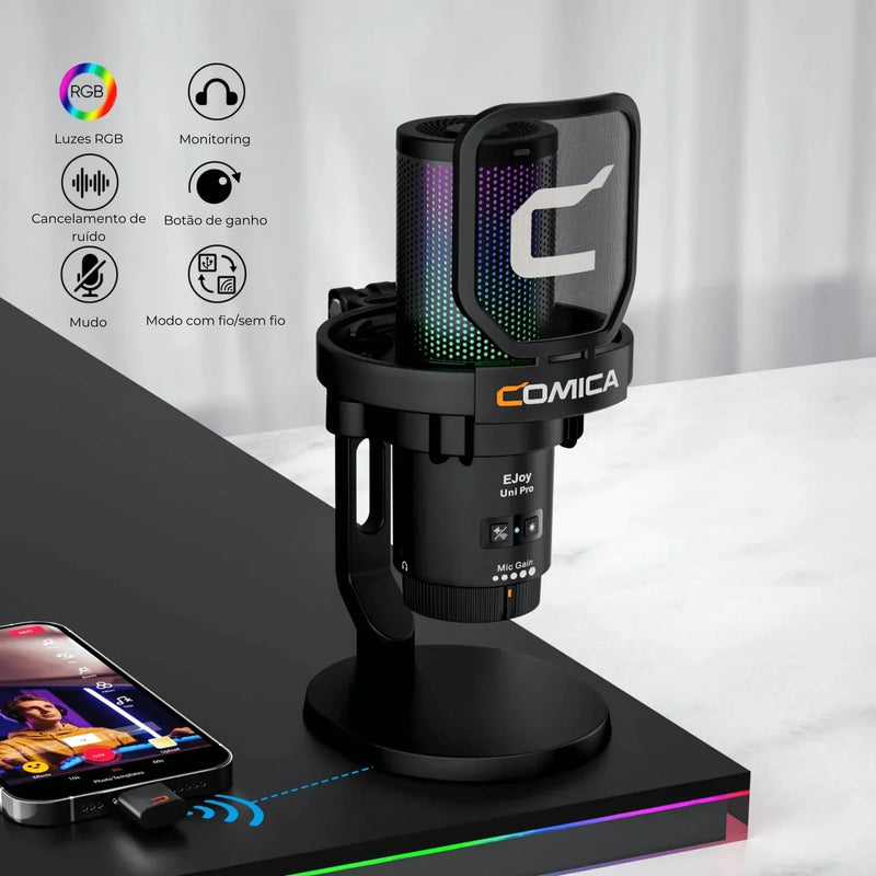 Comica Uni Pro RGB – Mic Gamer Sem Fio - Lord Oferta