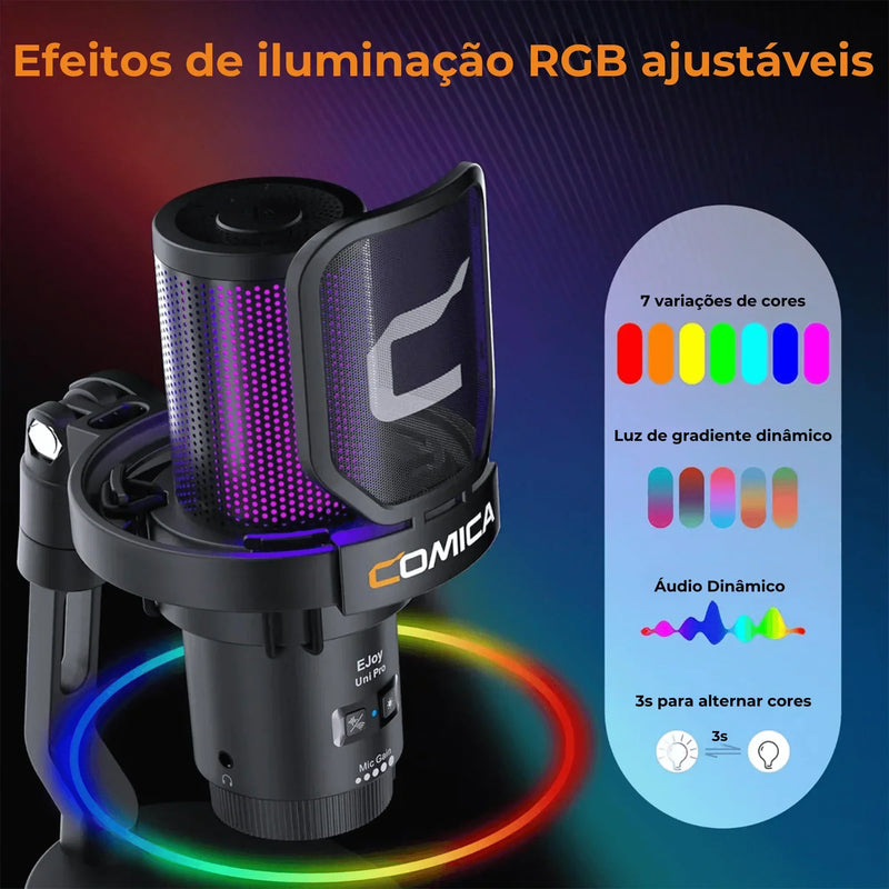 Comica Uni Pro RGB – Mic Gamer Sem Fio - Lord Oferta