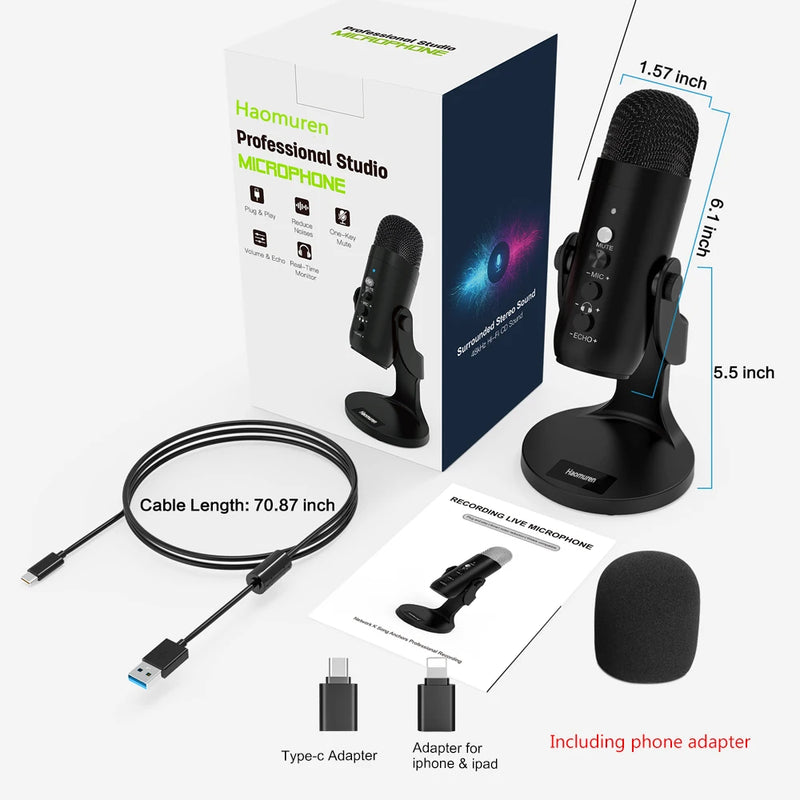 HaomuTalk Pro – Microfone Condensador - Lord Oferta