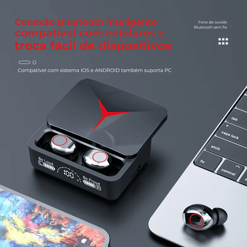 M90 – Fone Bluetooth com Cancelamento de Ruído - Lord Oferta